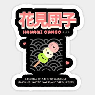 Delicious Dango: A Sweet Taste of Japanese Tradition, Perfectly Round and Colorfully Delightful -  Unique Flavors of Japan! Sticker